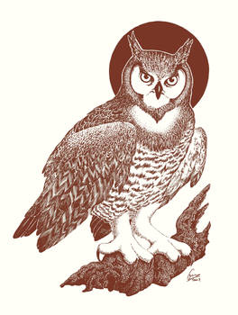 eagle owl tattoo design