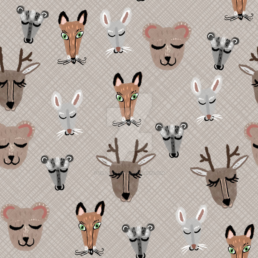 Wild Animal Faces pattern by The-Mattness on DeviantArt