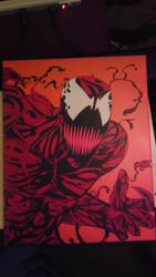 Marvels carnage hand painted on canvas