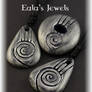 Faux silver wood texture jewelry