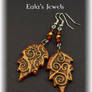 Autumn spiral forest earrings 1