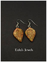 Autumn falling leaves earrings