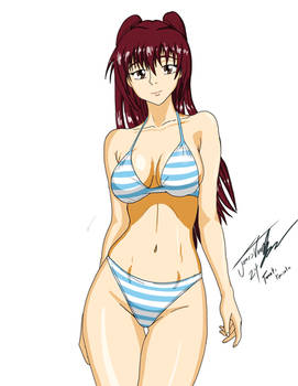 Tamaki Kousaka Toheart2 022024 striped bikini