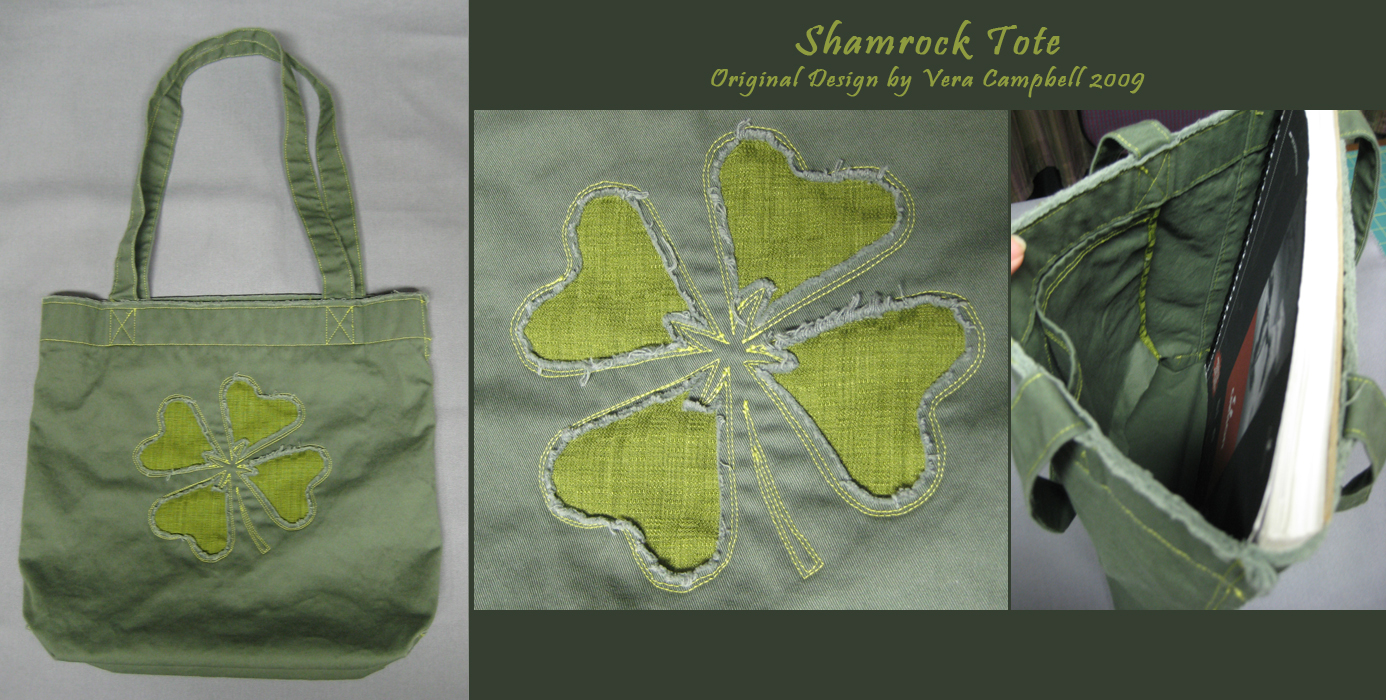 Frayed Shamrock Totebag