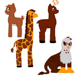 2 deer,a giraffe,and a griffon walk into a sketch