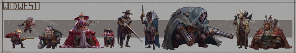 WIld West Character Line up by JasonTN