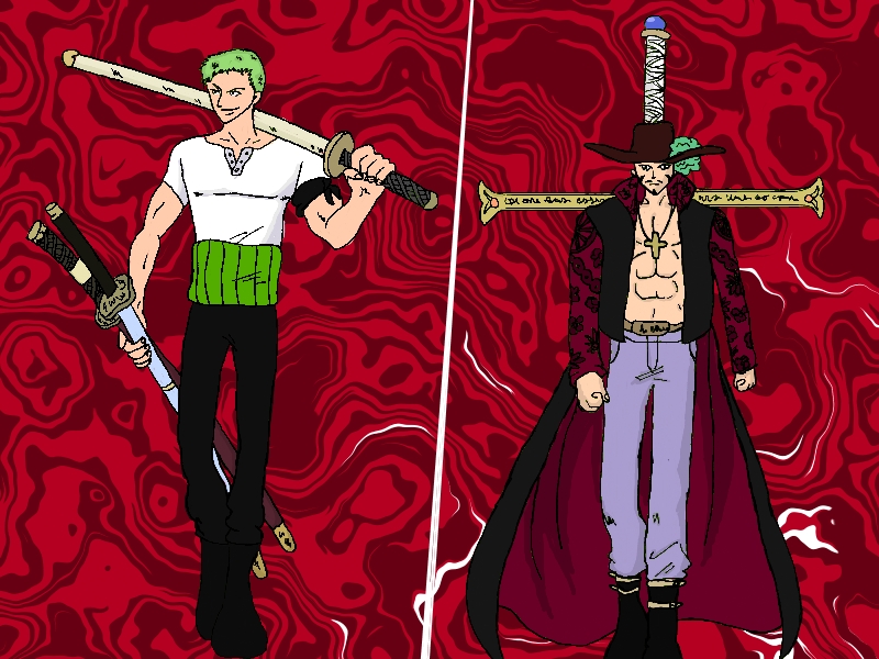 Zoro Vs Mihawk Episode Zoro and Mihawk by WolfySarah on DeviantArt