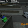 The Scene of the Death cubes fighting
