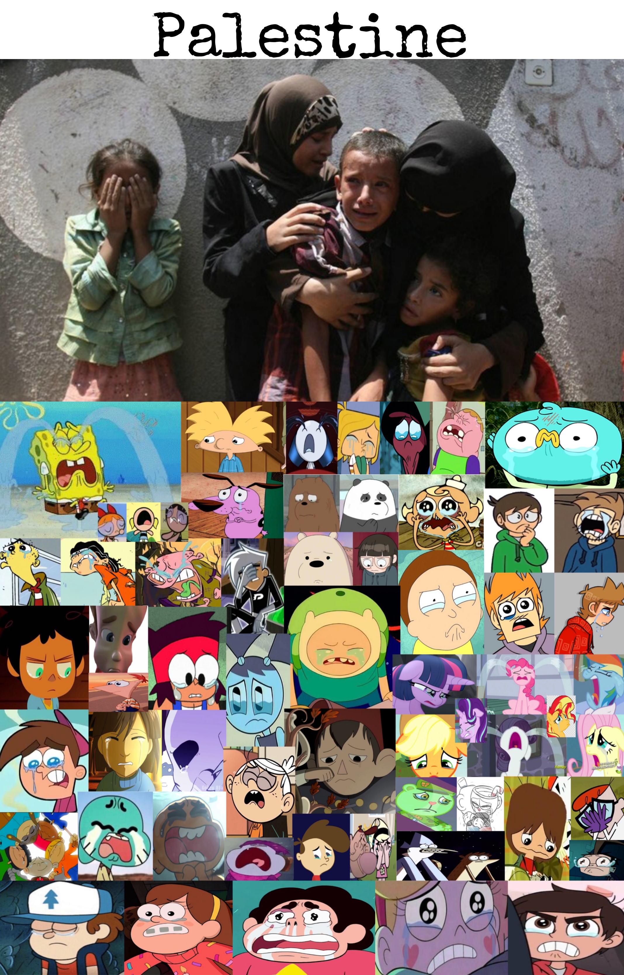 Crying Characters Cartoon Characters crying at Palestinian Childs by Mamlukzilla on ...