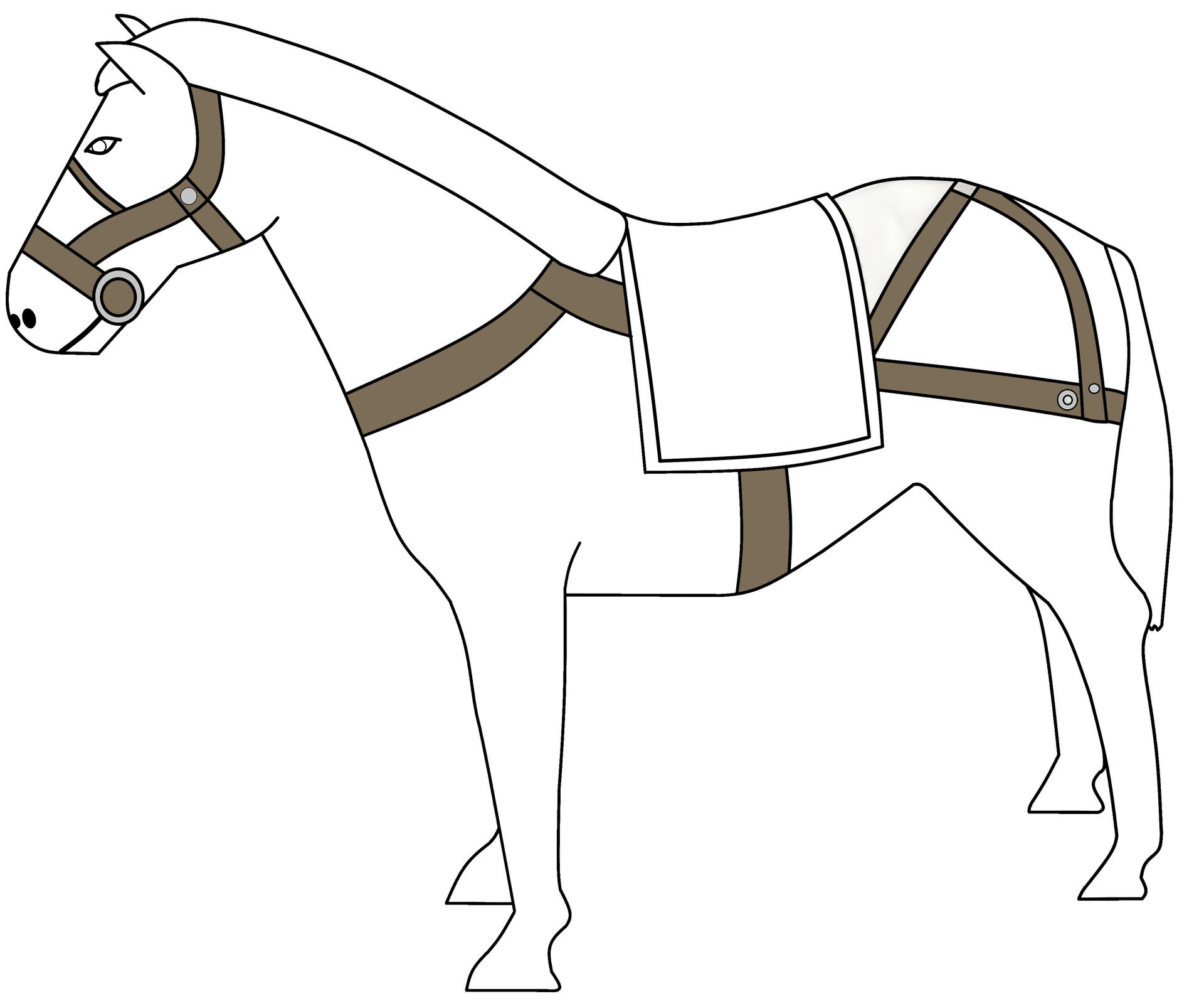 MTW2 default horse base lineart by Mamlukzilla on DeviantArt