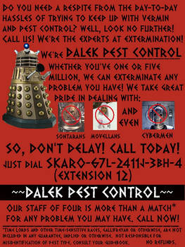 Dalek Pest Control Poster