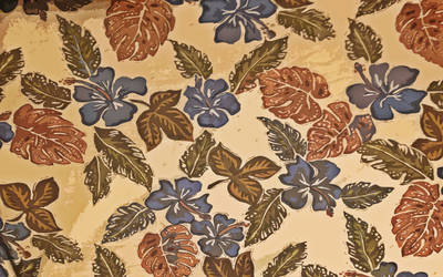 Tropical Floral Pattern Wallpaper