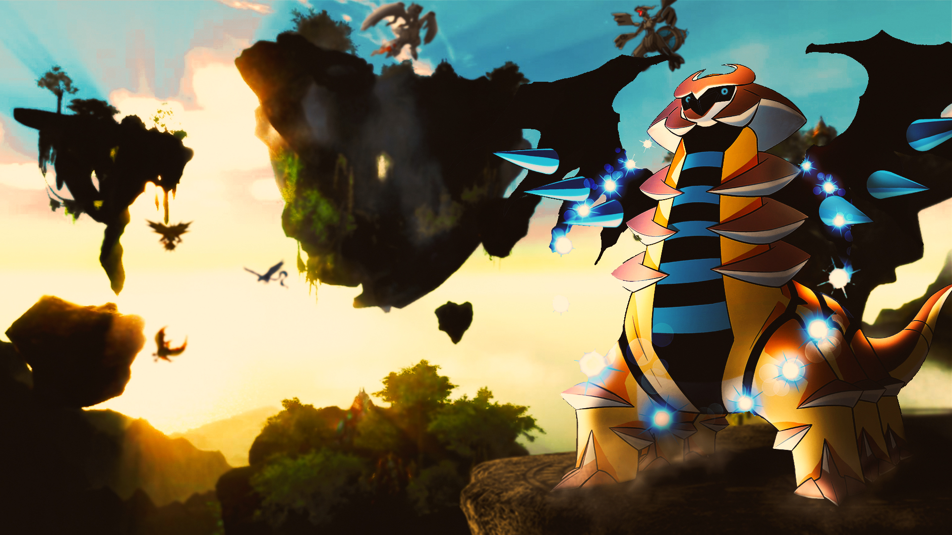 Giratina [Altered, Shiny] - Pokemon Wallpaper by ShojiZenshin on