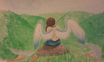 Watercolor angel