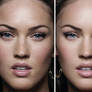 Megan Fox Retouch Face Closeup