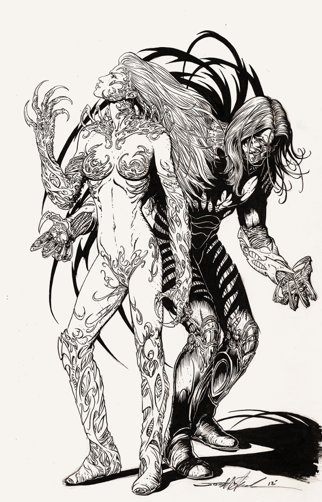 The Darkness and Witchblade inked