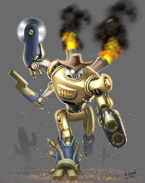 Cowboy Robot- Character design by Master-of-the-Arts on DeviantArt