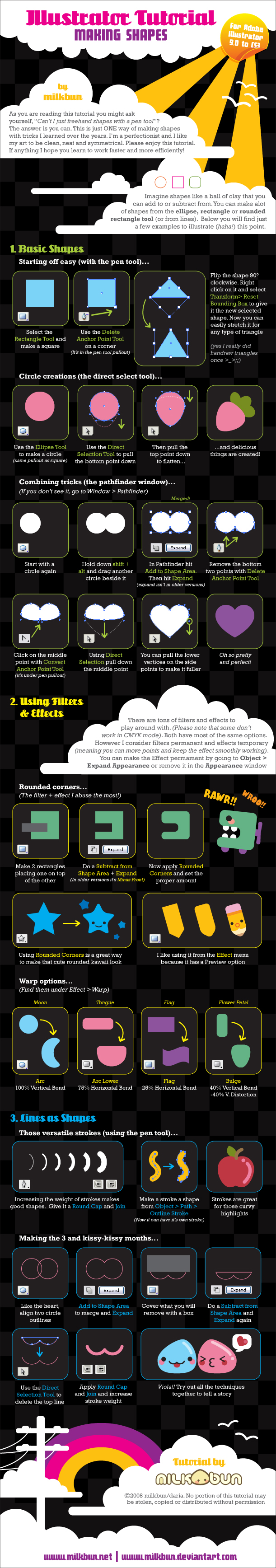 Illustrator Shapes Tutorial By Milkbun On DeviantArt