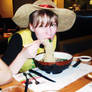 Yellow Eating Ramen
