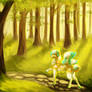 .: Strolling through a sunlit forest :.