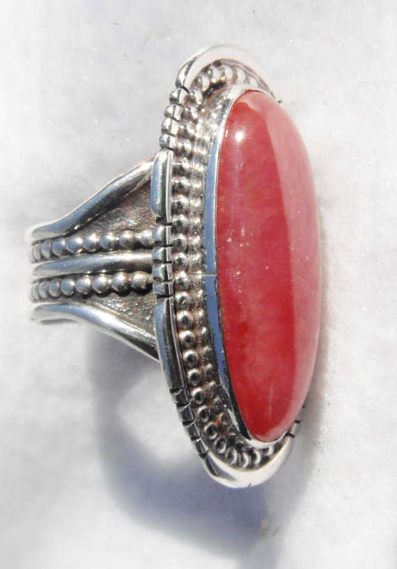 Rhodochrosite Ring