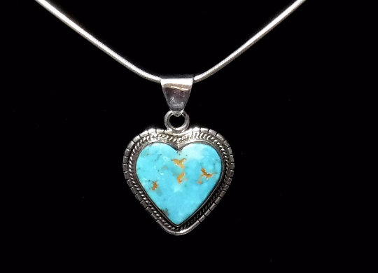 Turquoise heart pendant