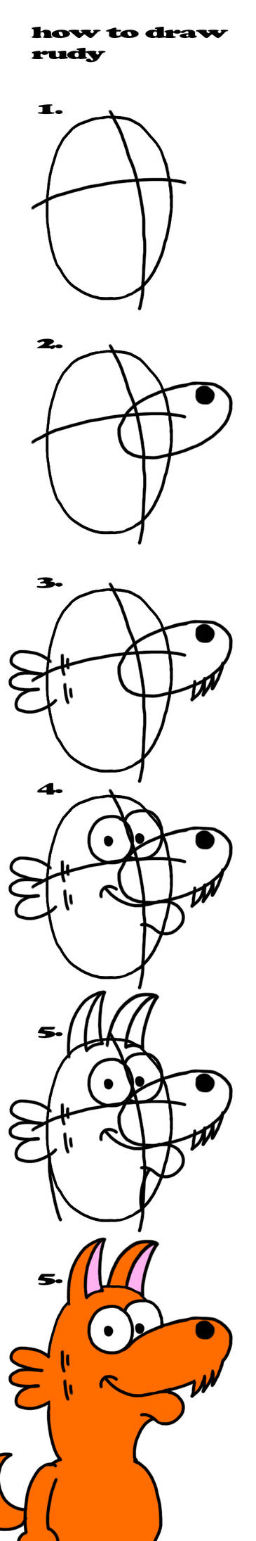 How To Draw Rudy Retween 2 by Thegarfieldtouch on DeviantArt