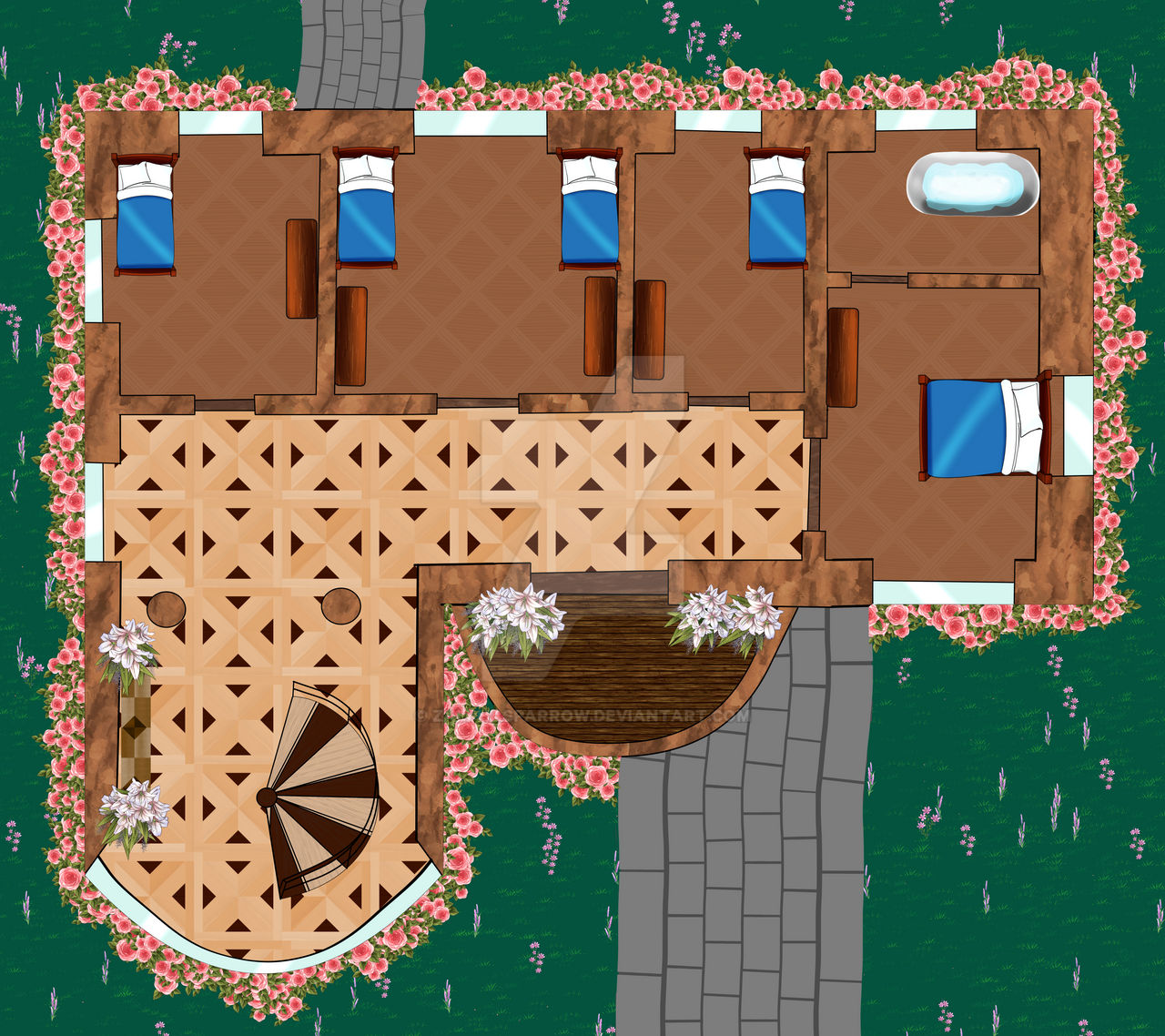 Dnd Tavern/inn 1st floor by ZalphaSparrow on DeviantArt