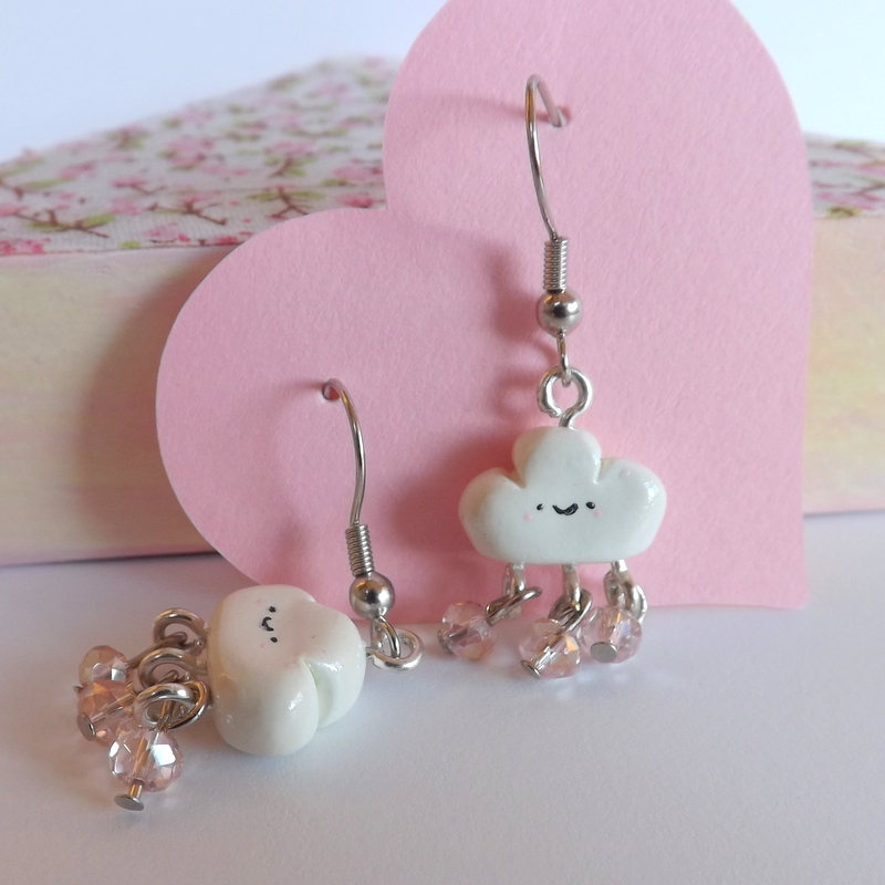 Happy Cloud Dangle Earrings