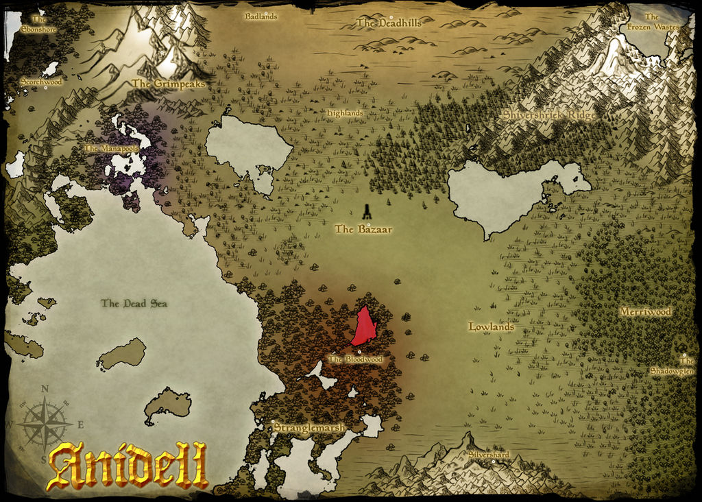 Map of Anidell by FornbloodCommand on DeviantArt
