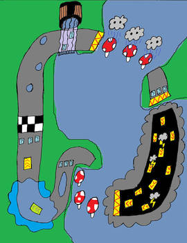 Mario Kart Track Idea: Rainstorm Raceway