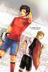 Spain VS German by scarlet-xx