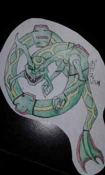 Colored fullbody of rayquaza