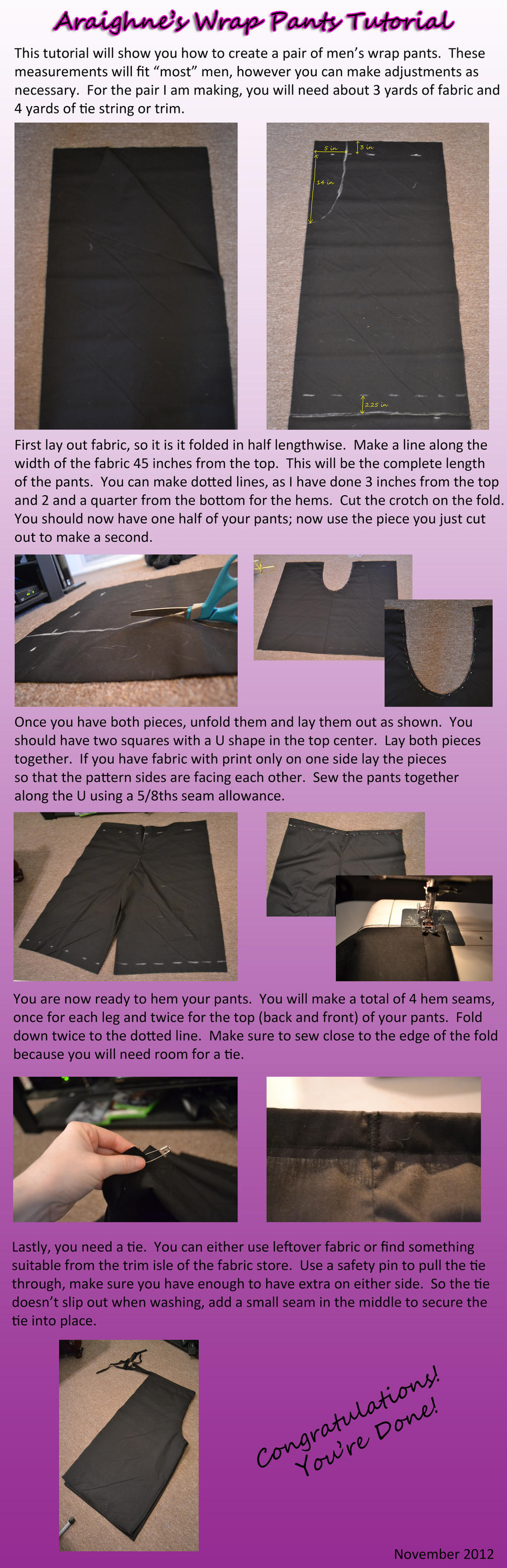 Wrap Pants Tutorial by PinkJusticeCosplay on DeviantArt