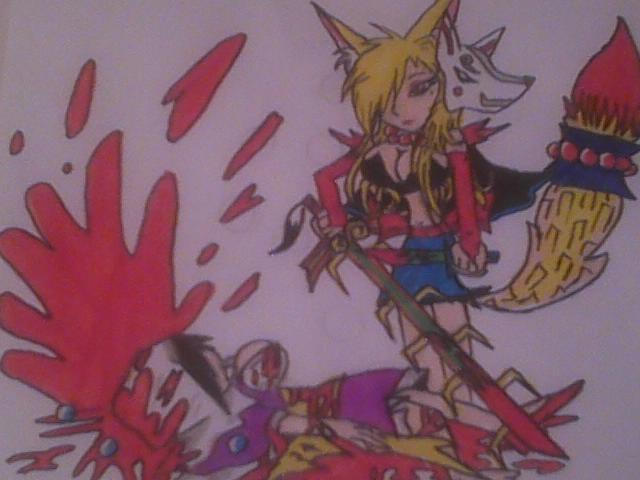 Okami Alive Rao rao v.s. ninetails by okami-rao-fox on DeviantArt