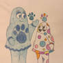 Blue and Sprinkles in Ghost Style