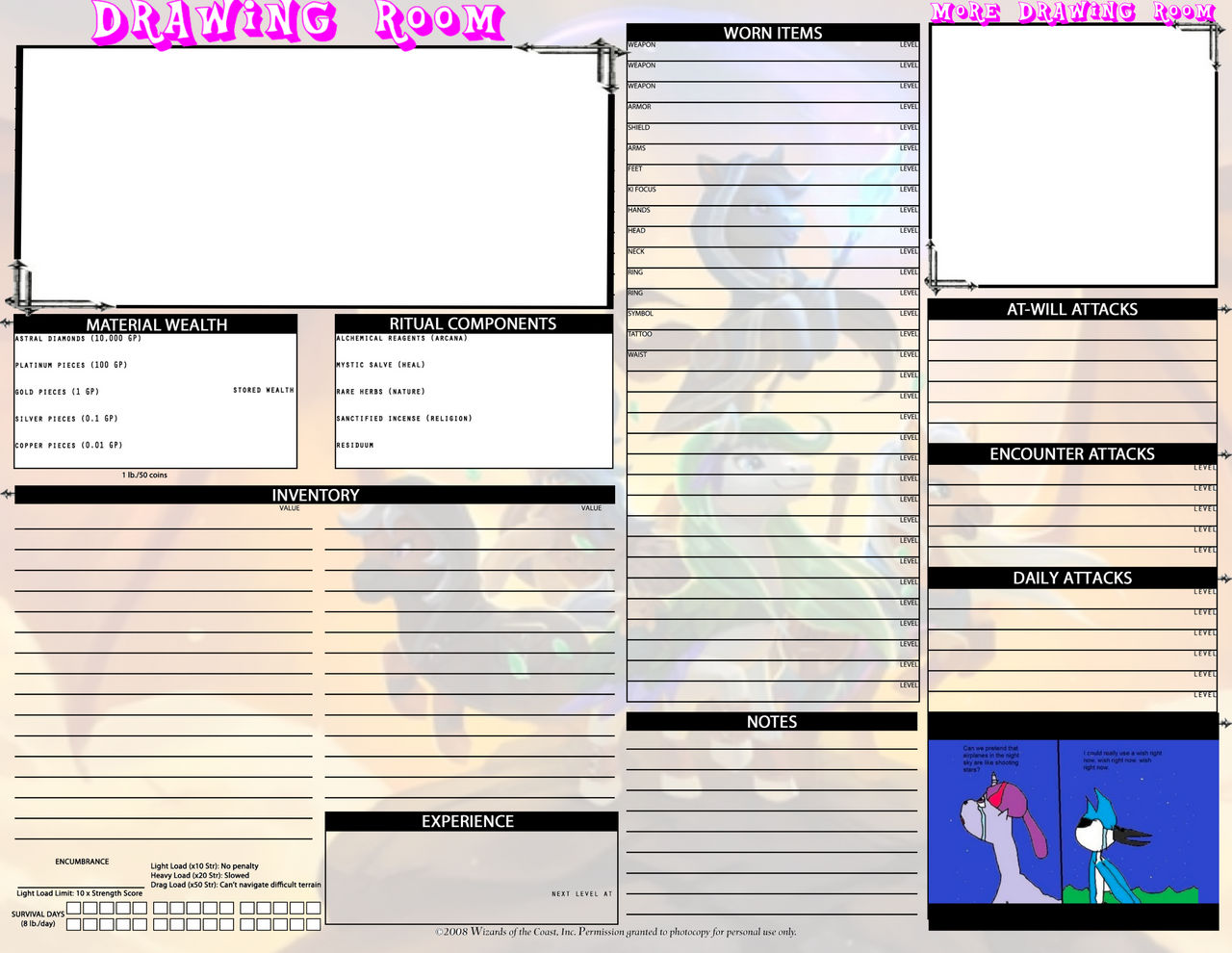 Dnd 4e Char SheetCopy2 By Colonelsarge15 On DeviantArt