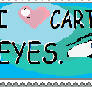 I Love Cartoon Eyes Stamp.