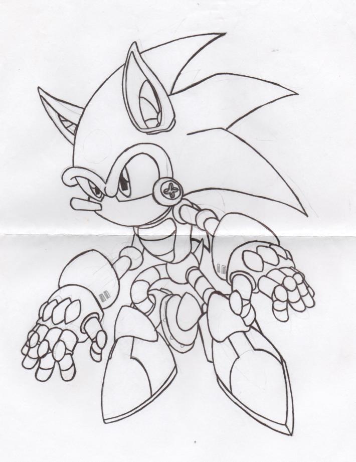 RBK LINGOT on X: Mecha sonic draw in just 44 minutes, draw it on