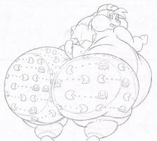 Fat Klonoa Big Butt Pac-man Boxer Sketch