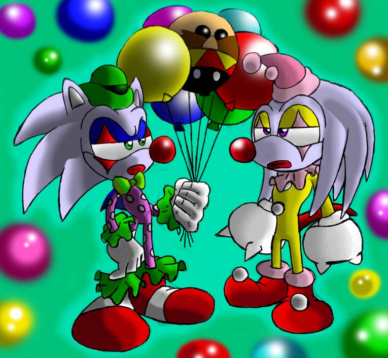 Clown sonic and Clown knuckles