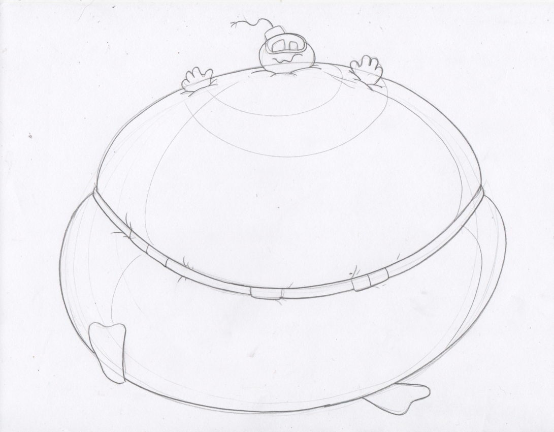 Bomb Inflation Explosion Deviantart Eric bomb scuba suit waddle inflation sketch by Virus-20 on DeviantArt