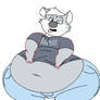 Fat Willy Wolf Lower Shirt Big Belly Mspaint