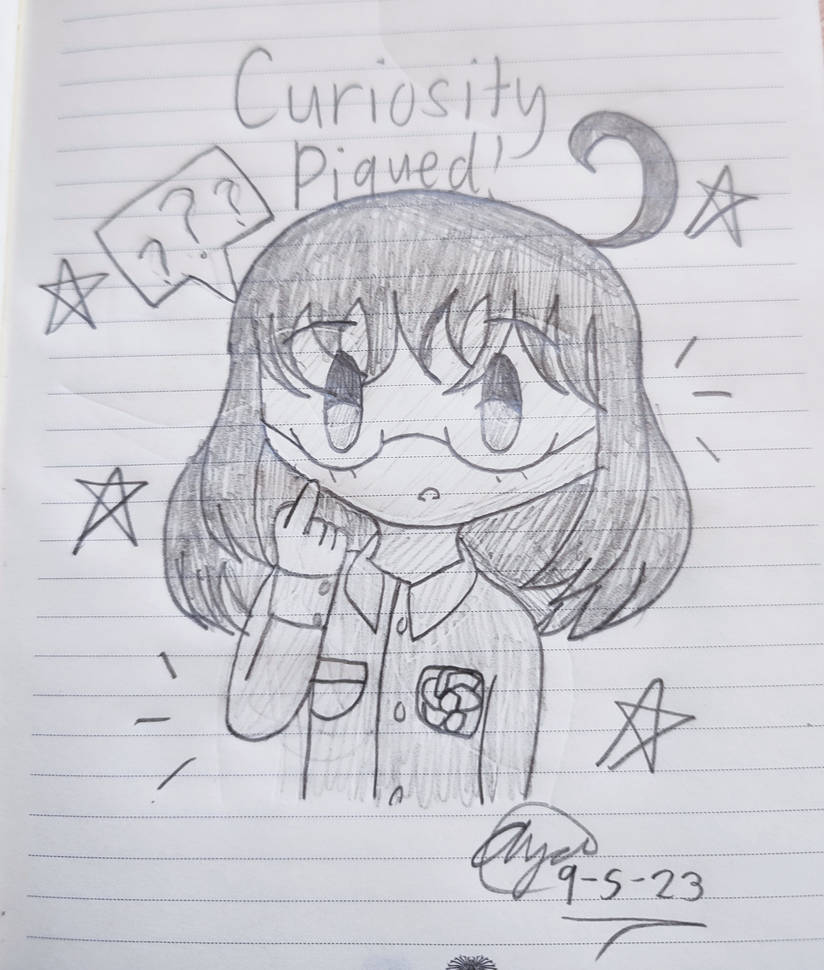 (traditional drawing) curiosity piqued by NextLevelAya on DeviantArt