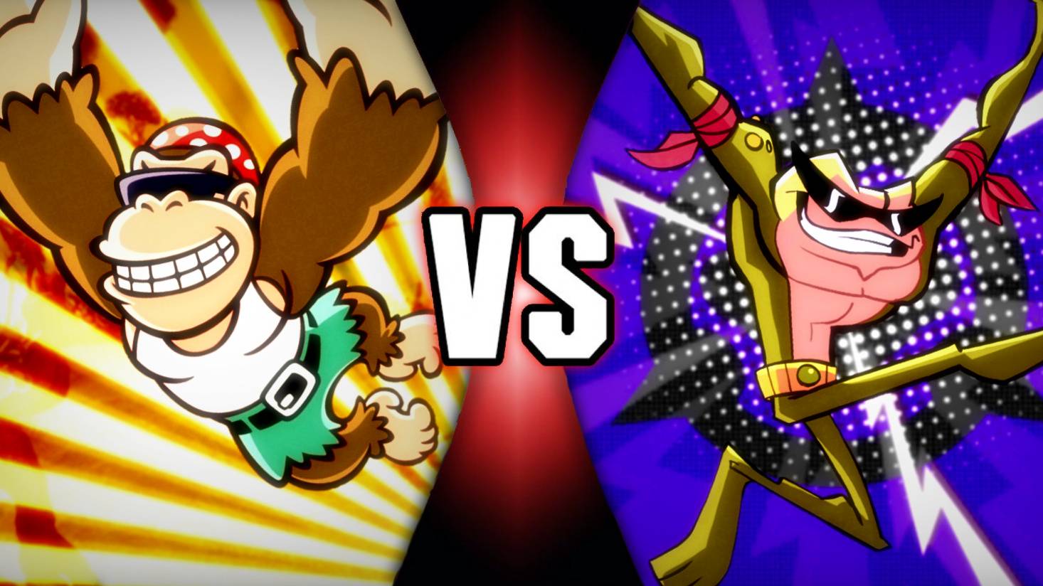Funky Kong vs Rash by That6uyRightThere on DeviantArt