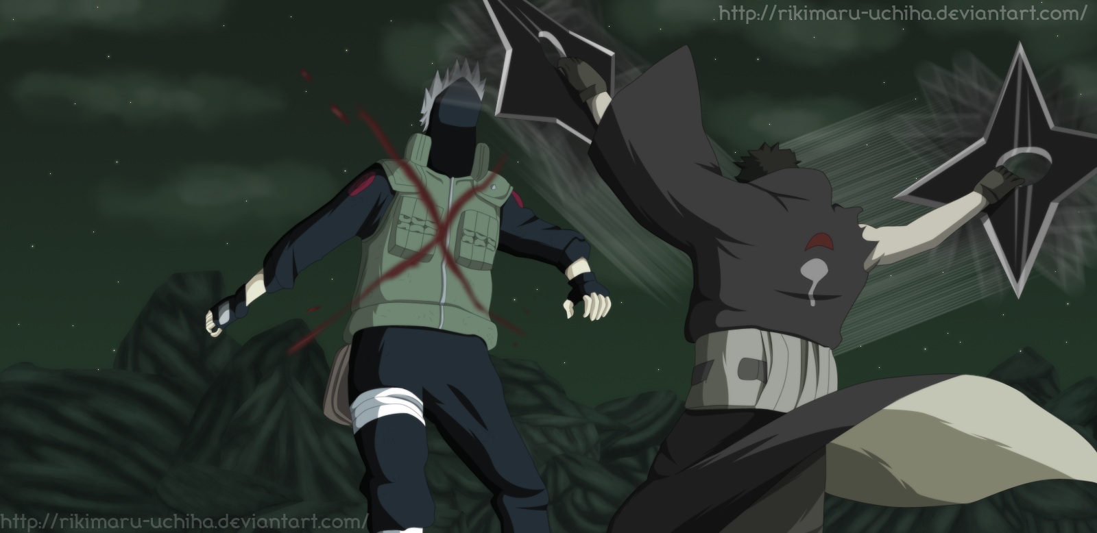 Kakashi Vs Obito(Manga 608)