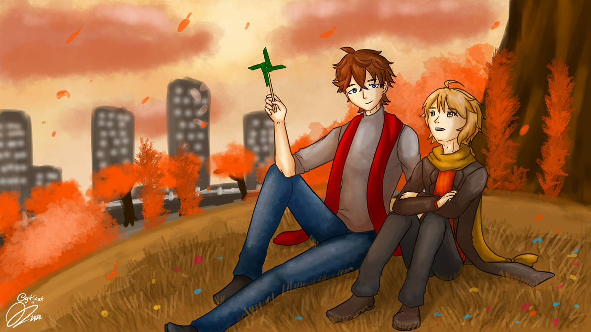 Childe x Aether Sunset by GerdiTwin on DeviantArt