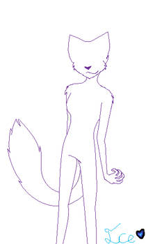 Female Furry Lineart