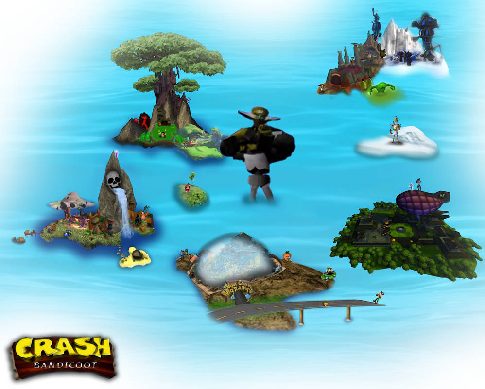 Crash Course Map Crash Bandicoot Map by DENDEROTTO on DeviantArt