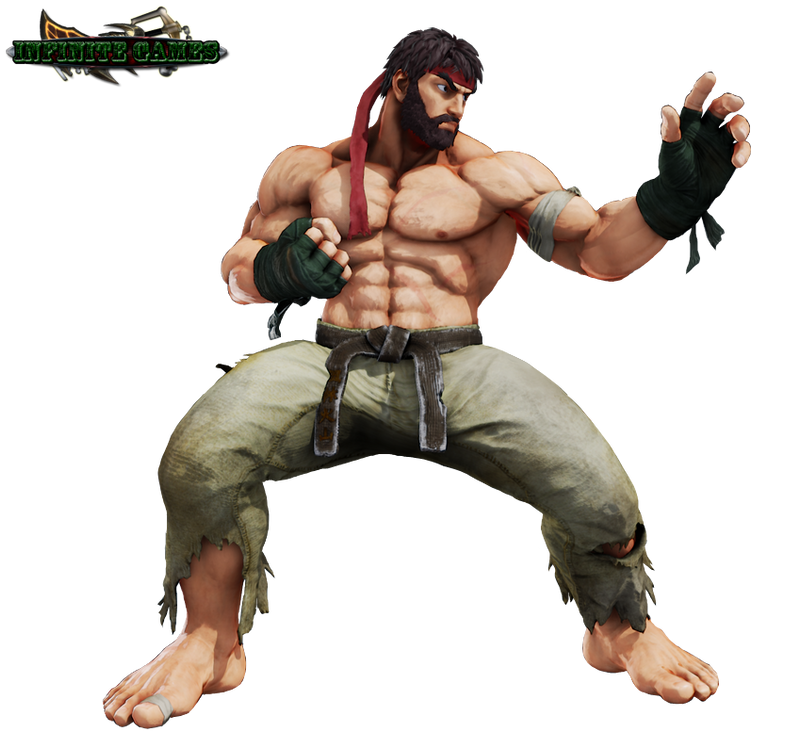 Ryu Beard ~2~ (Street Fighter V) Render by DENDEROTTO on DeviantArt